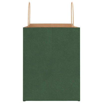 Paper Bags 50 pcs with Handles Green 32x22x28 cm