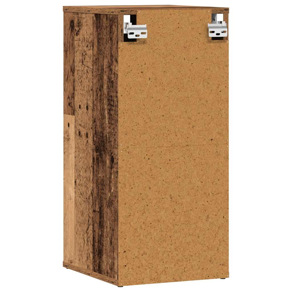 Shoe Cabinet Set of 2 Old Wood Engineered Wood Medium