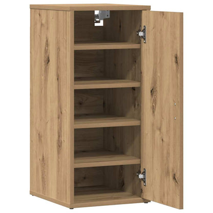 Shoe Cabinet Artisan Oak Engineered Wood Compact Shoe Cabinet