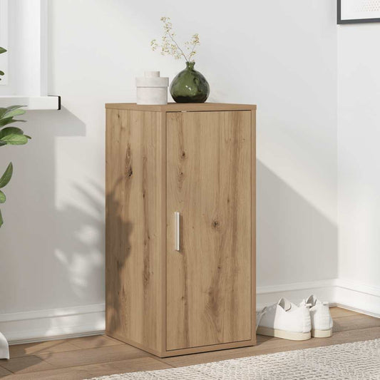 Shoe Cabinet Artisan Oak Engineered Wood Compact Shoe Cabinet