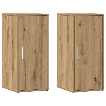 Shoe Cabinet Set of 2 Artisan Oak Engineered wood Compact