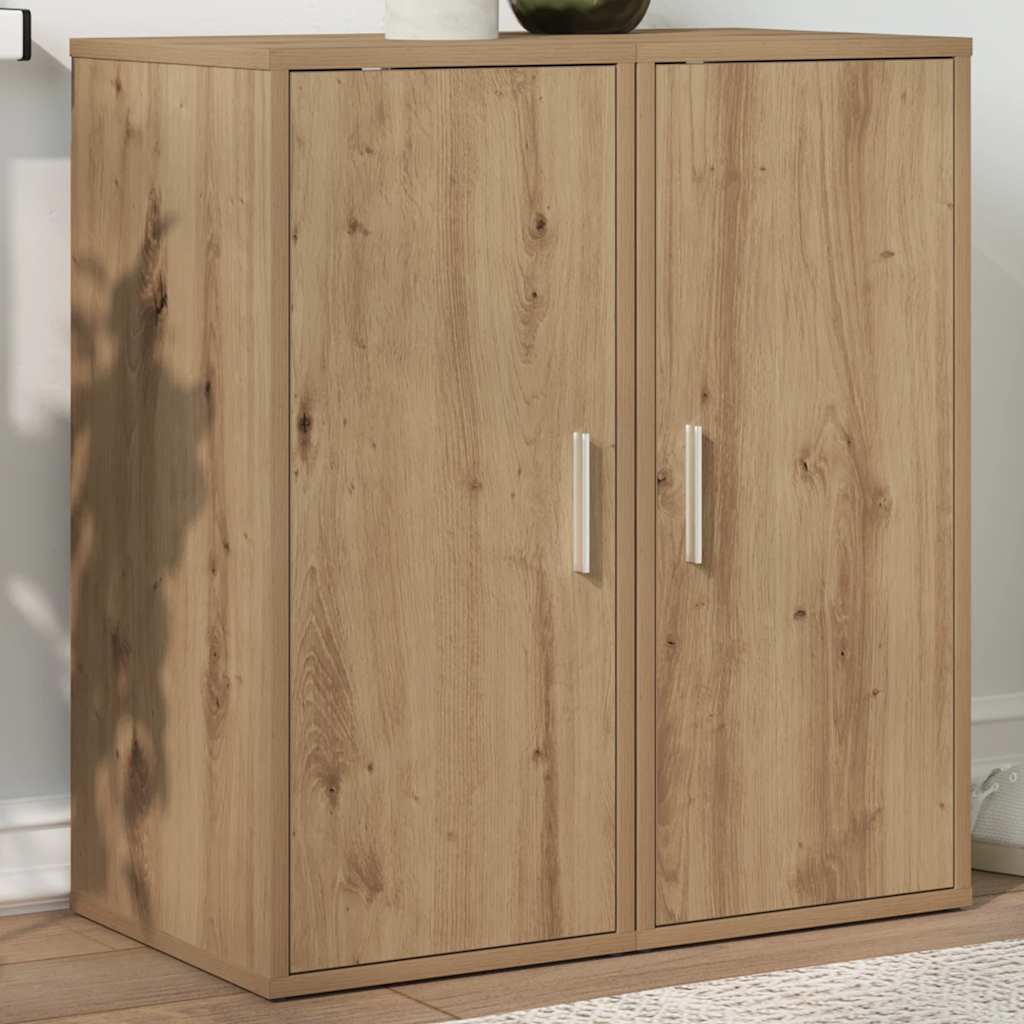 Shoe Cabinet Set of 2 Artisan Oak Engineered wood Compact
