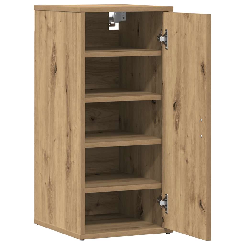 Shoe Cabinet Set of 2 Artisan Oak Engineered wood Compact