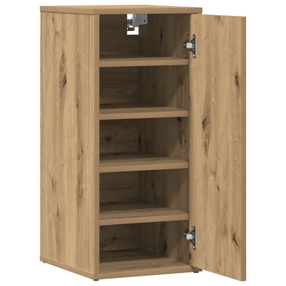 Shoe Cabinet Set of 2 Artisan Oak Engineered wood Compact