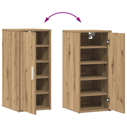 Shoe Cabinet Set of 2 Artisan Oak Engineered wood Compact