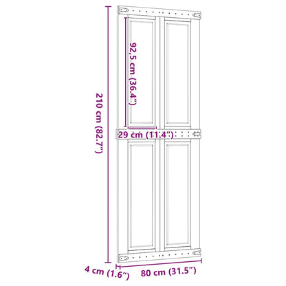 Barn Door CORONA 31.5x82.7" Solid Wood Pine