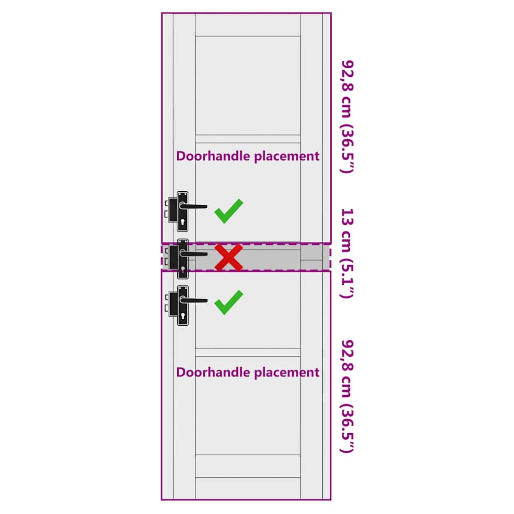 Interior Door with Glass ORKDAL Brown 24 x 78.2 in