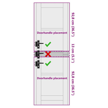 Interior Door with Glass ORKDAL Brown 24 x 78.2 in