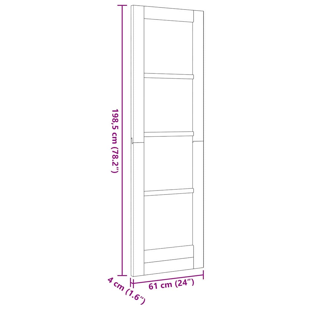 Interior Door with Glass ORKDAL Brown 24 x 78.2 in