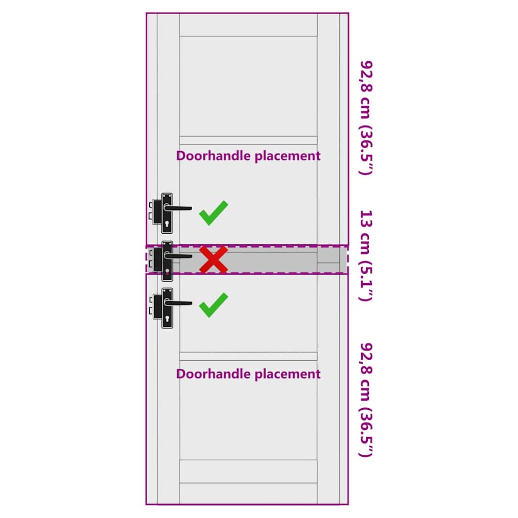 Interior Door with Glass ORKDAL Brown 29 x 78 in