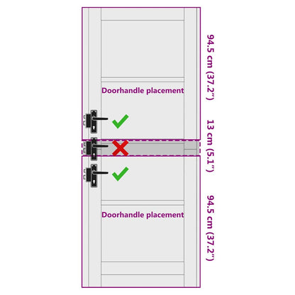 Interior Door with Glass ORKDAL Brown 30.7 x 79.5 in