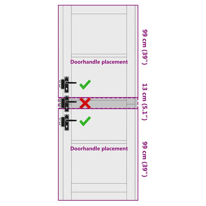 Interior Door with Glass ORKDAL Brown 30.7 x 83.1 in