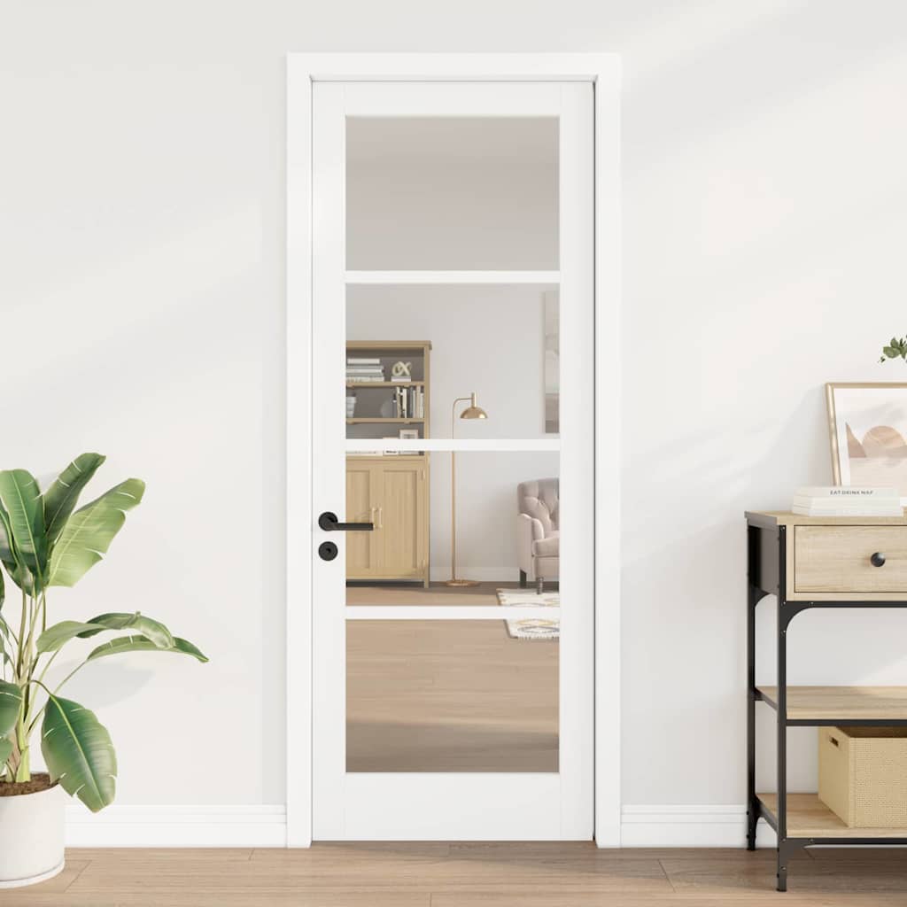 Interior Door with Glass ORKDAL White 30.7 x 83.1 in