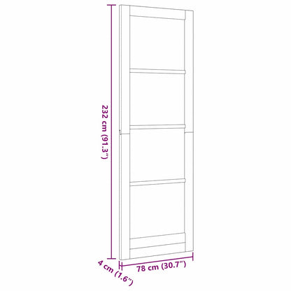 Interior Door with Glass ORKDAL White 30.7 x 91.3 in