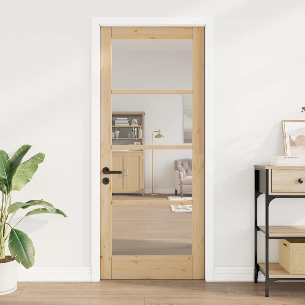 Interior Door with Glass ORKDAL Brown 32.7 x 79.5 in