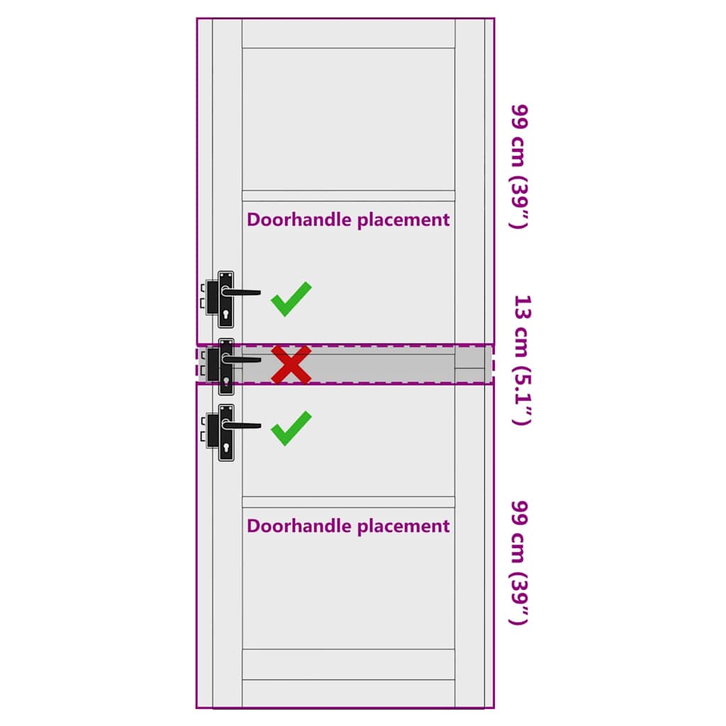 Interior Door with Glass ORKDAL Brown 32.7 x 83.1 in