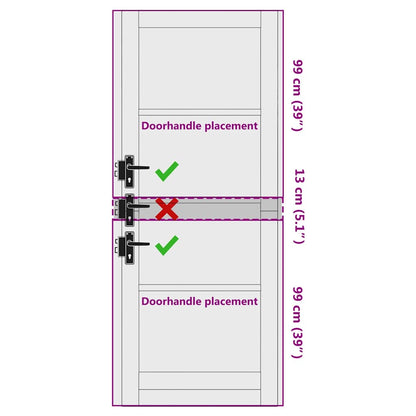 Interior Door with Glass ORKDAL Brown 32.7 x 83.1 in