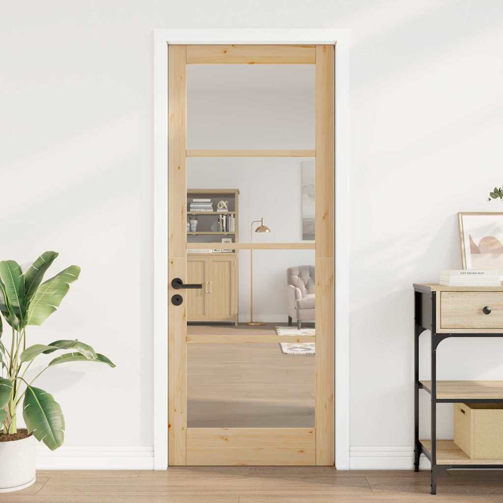 Interior Door with Glass ORKDAL Brown 32.7 x 83.1 in