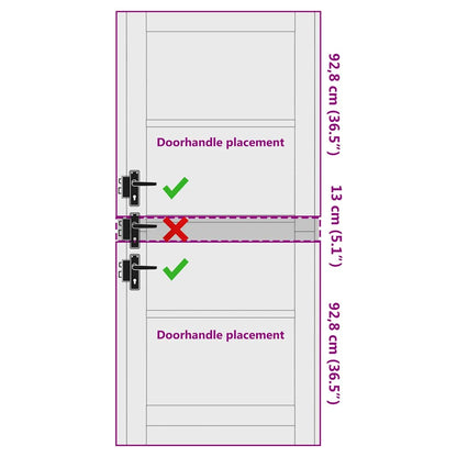 Interior Door with Glass ORKDAL Brown 33.9 x 78.1 in