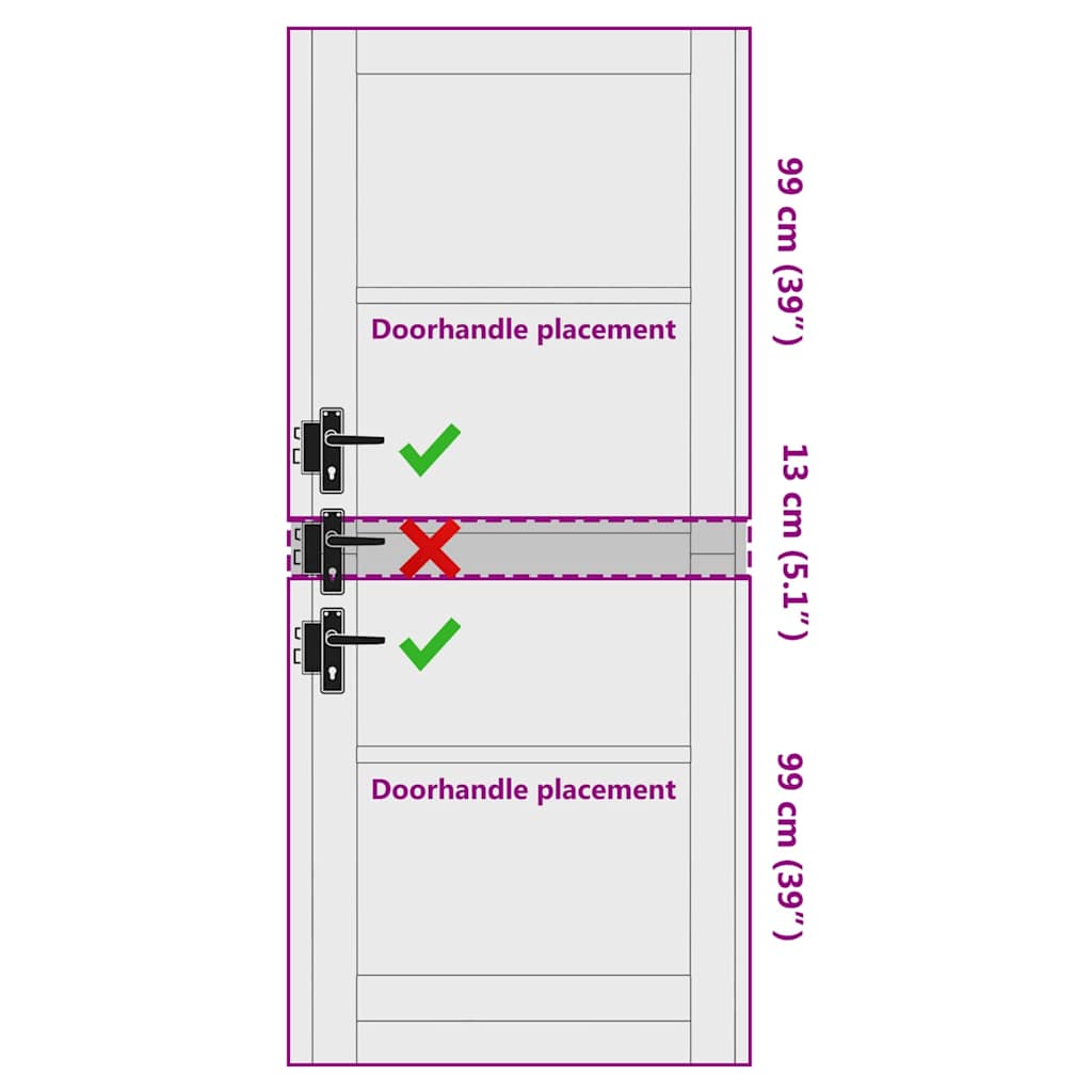 Interior Door with Glass ORKDAL Brown 33.9 x 83.1 in