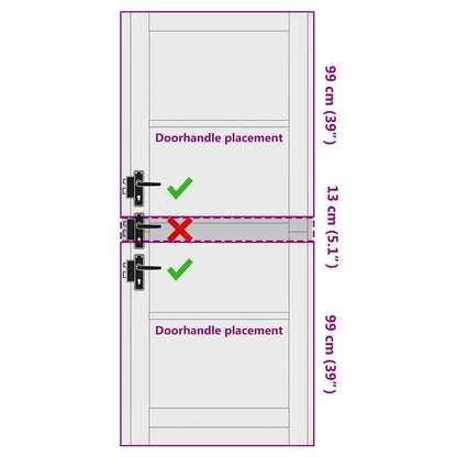 Interior Door with Glass ORKDAL Brown 33.9 x 83.1 in
