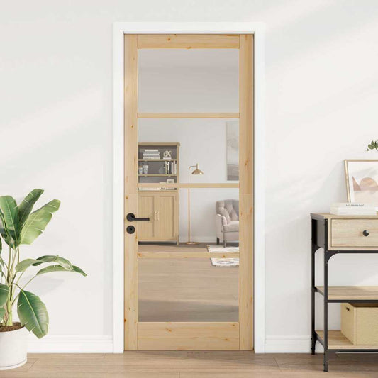 Interior Door with Glass ORKDAL Brown 33.9 x 83.1 in
