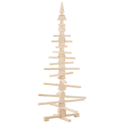 Wooden Christmas Tree Natural Wood Solid Pine Wood 59.1 in