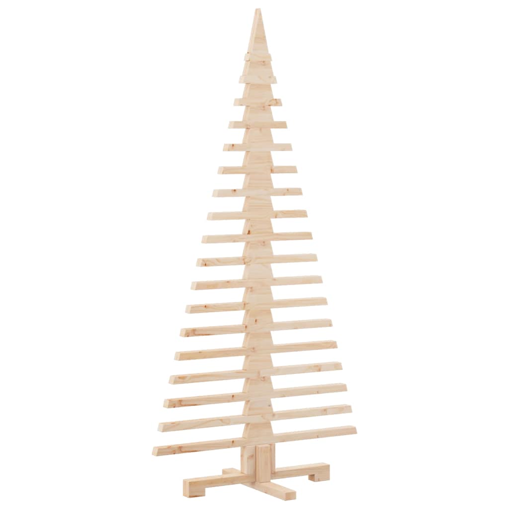 Wooden Christmas Tree Natural Wood Solid Pine Wood 59.1 in