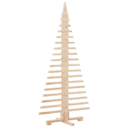 Wooden Christmas Tree Natural Wood Solid Pine Wood 59.1 in