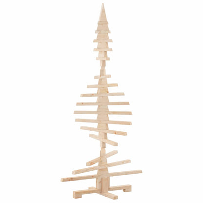 Wooden Christmas Tree Natural Wood Solid Pine Wood 59.1 in