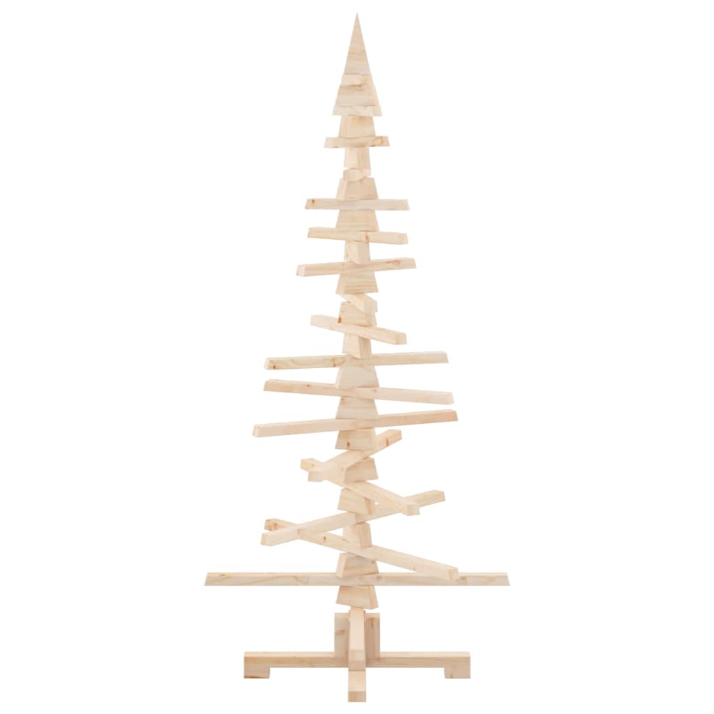 Wooden Christmas Tree Natural Wood Solid Pine Wood 59.1 in