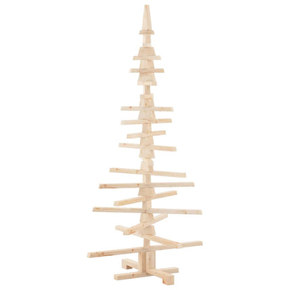 Wooden Christmas Tree Natural Wood Solid Pine Wood 59.1 in