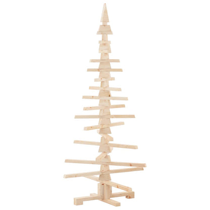 Wooden Christmas Tree Natural Wood Solid Pine Wood 59.1 in