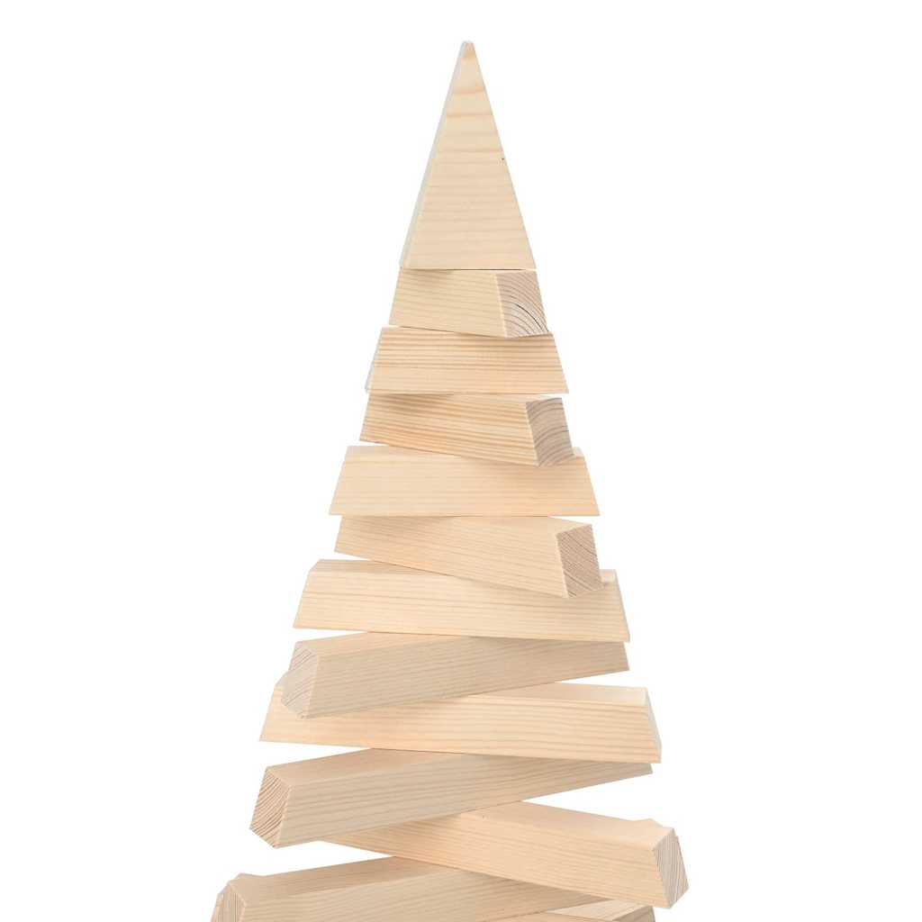 Wooden Christmas Tree Natural Wood Solid Pine Wood 59.1 in