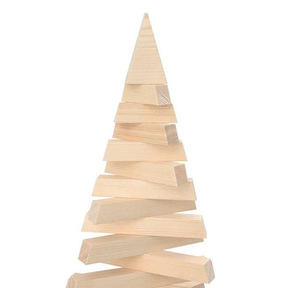 Wooden Christmas Tree Natural Wood Solid Pine Wood 59.1 in