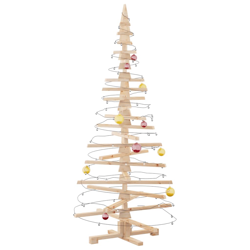 Wooden Christmas Tree for Decoration 70.9" Solid Wood Pine