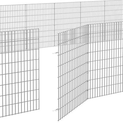 Free Range Animal Enclosure 48-Panel 21.3"x31.5" Galvanized Iron