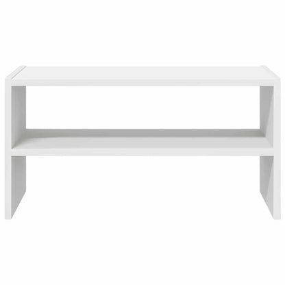 Shoe Rack White Engineered wood Compact Stackable Shoe Rack