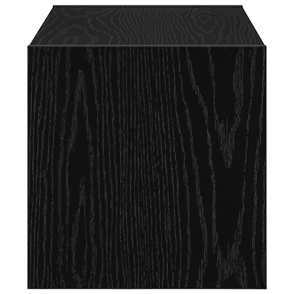 Shoe Rack Black Oak Engineered Wood Medium Stackable Shoe Rack