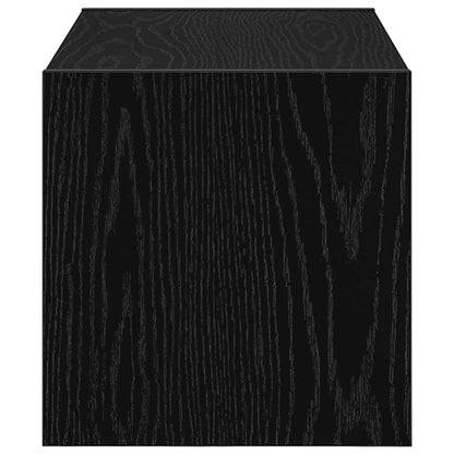 Shoe Rack Black Oak Engineered Wood Medium Stackable Shoe Rack