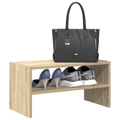 Shoe Rack Sonoma oak Engineered wood Small Stackable Shoe Rack