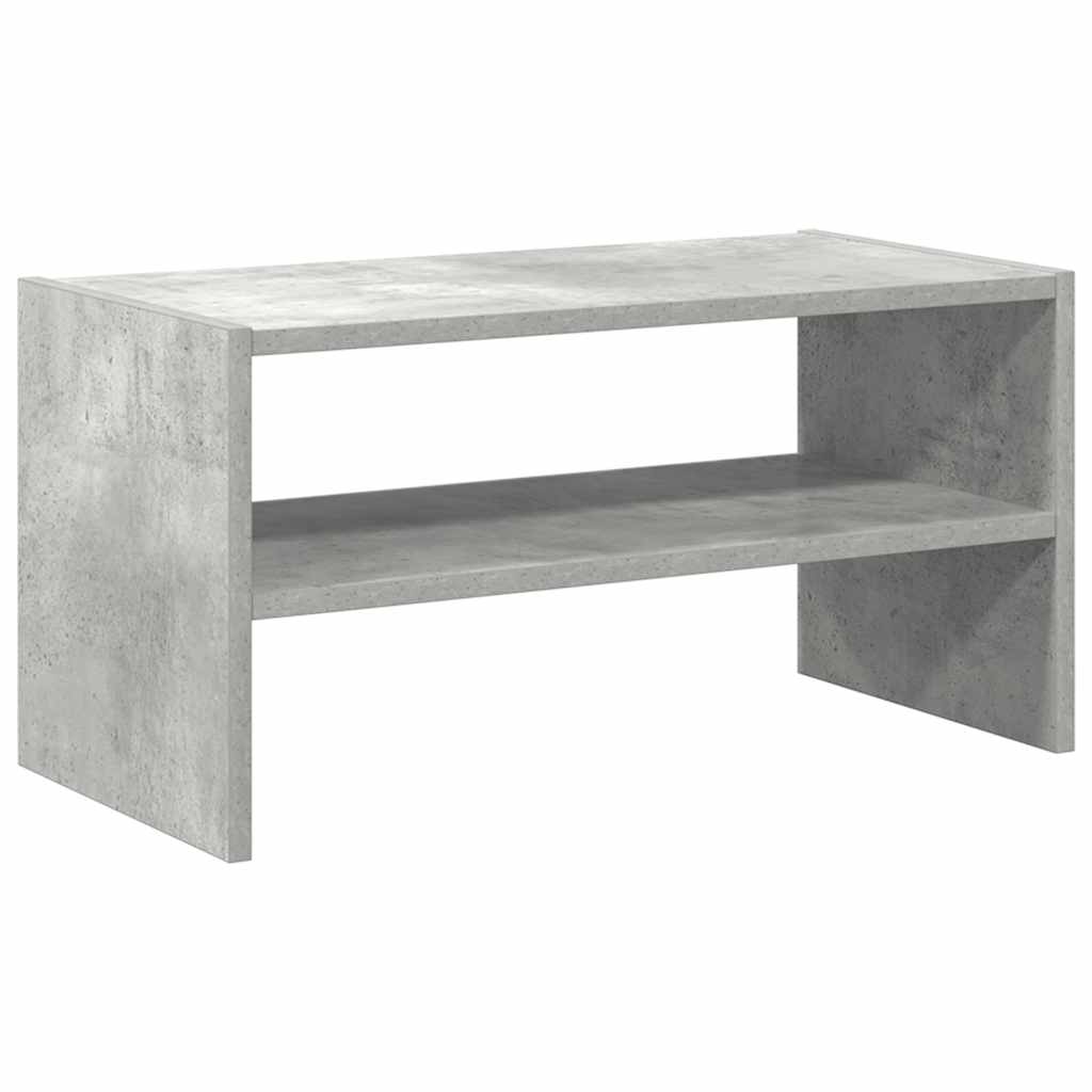 Shoe Rack Concrete Gray Engineered Wood Stackable Shoe Rack