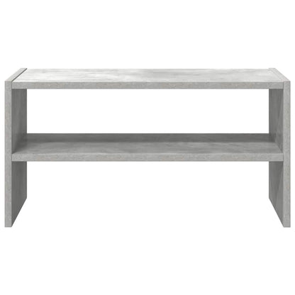 Shoe Rack Concrete Gray Engineered Wood Stackable Shoe Rack