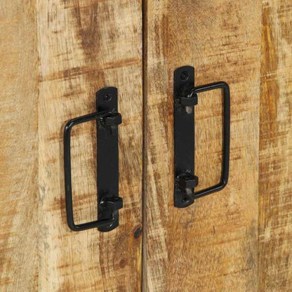 Shoe Cabinet with Shelf Black 30 x 30 x 40 cm Solid Mango wood