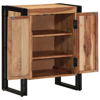 Shoe Cabinet with Shelf Black 30 x 30 x 40 cm Solid Acacia wood