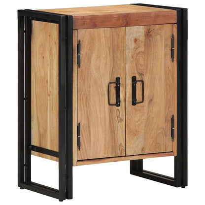 Shoe Cabinet with Shelf Black 30 x 30 x 40 cm Solid Acacia wood