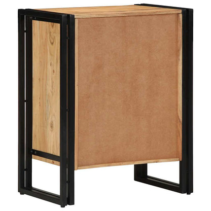 Shoe Cabinet with Shelf Black 30 x 30 x 40 cm Solid Acacia wood