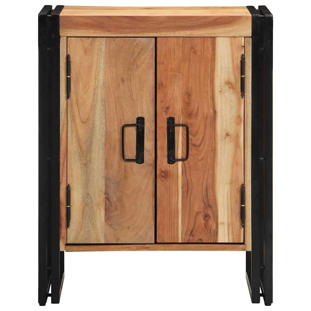 Shoe Cabinet with Shelf Black 30 x 30 x 40 cm Solid Acacia wood