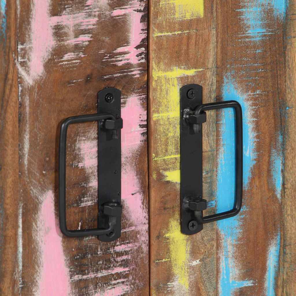 Shoe Cabinet with Door Black 30 x 30 x 40 cm Solid Reclaim wood