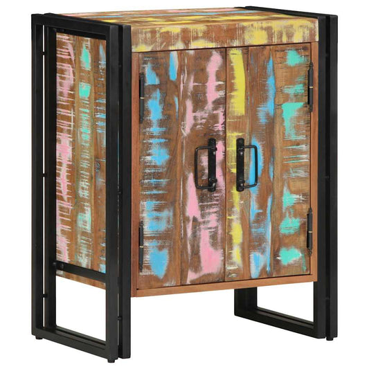 Shoe Cabinet with Door Black 30 x 30 x 40 cm Solid Reclaim wood